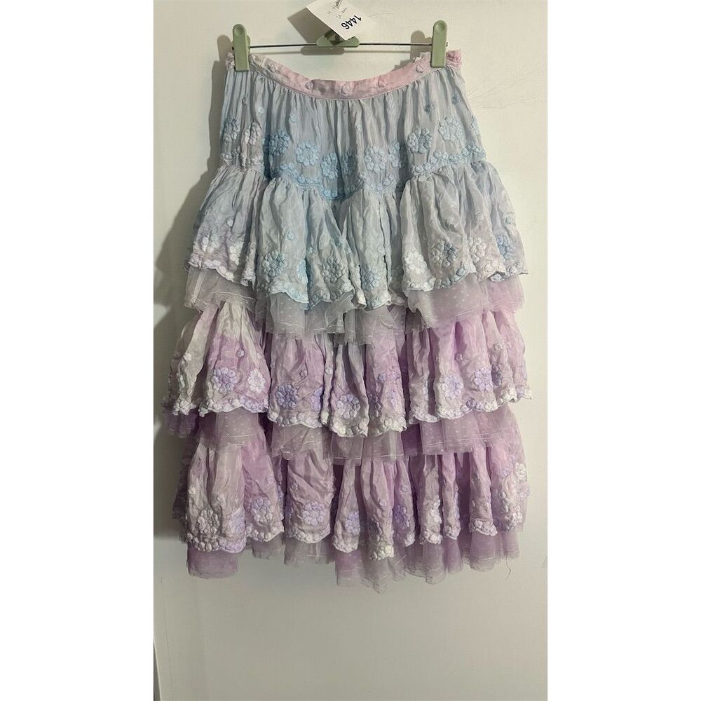 LoveShackFancy Pastel Tiered Midi Skirt - Picture 3 of 4